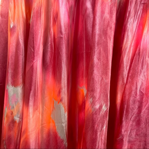 VTG Crochet Mesh Tie Dye Maxi Dress/Beach Cover Up in Pink and White - Picture 12 of 16